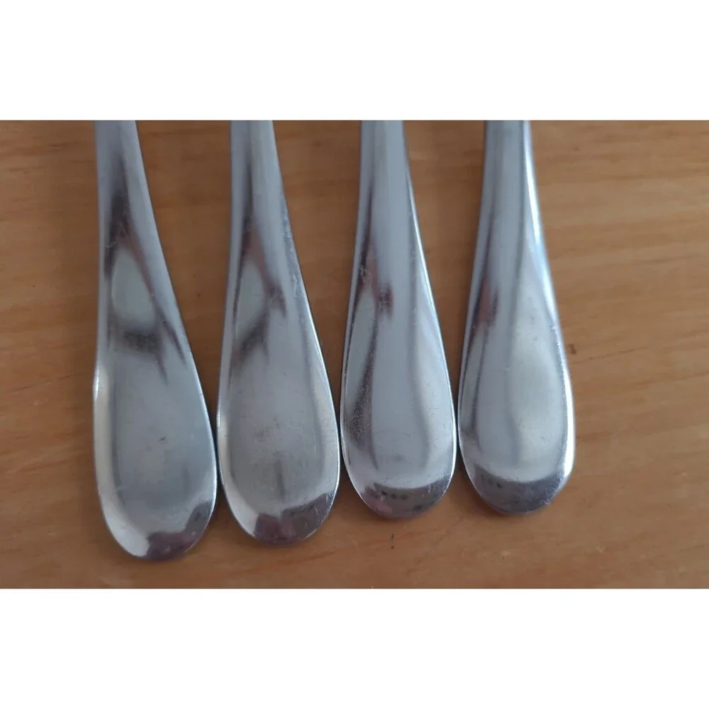 Set 4 Oneida Icarus Glossy Stainless Salad Forks 7”